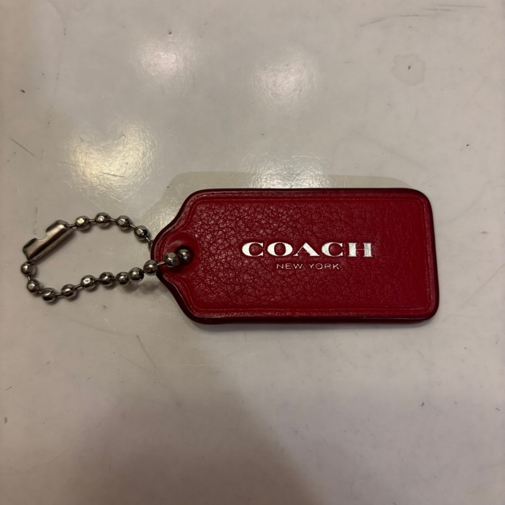 Coach leather hang tag bag